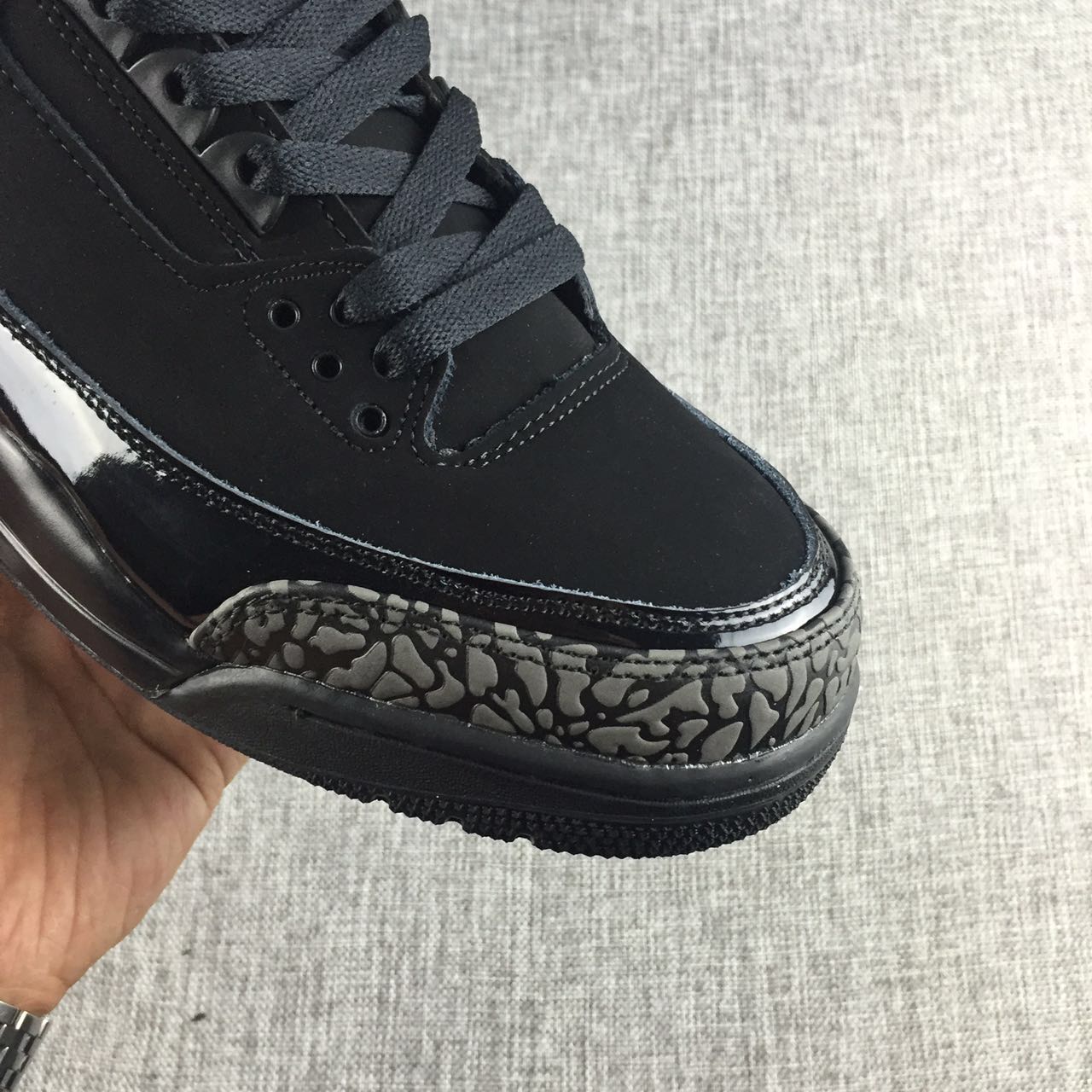 Air Jordan 3 black cat original matte leather 318376-0008