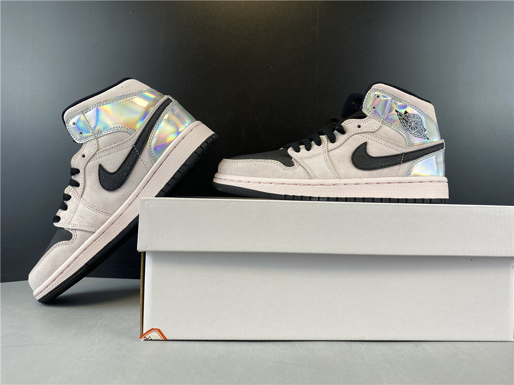 Air Jordan 1 Mid Dirty Powder Iridescent BQ6472-602