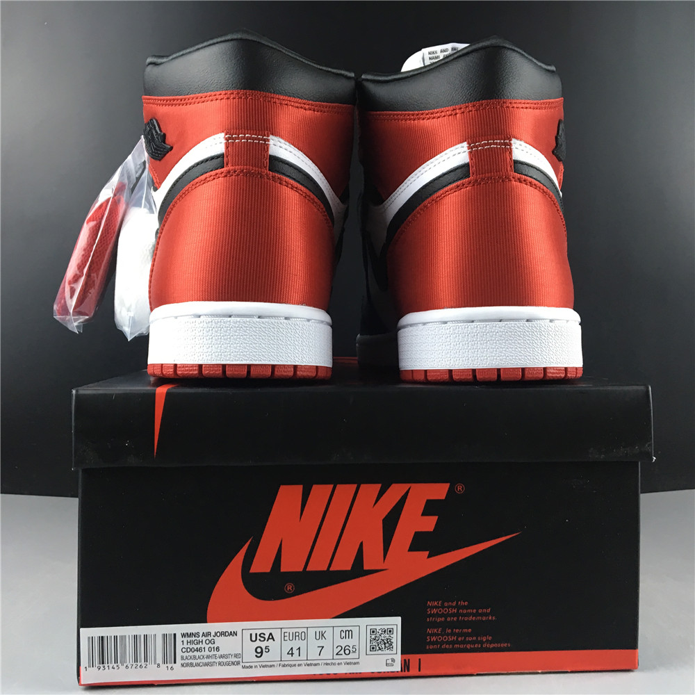 Air Jordan 1 Retro High Satin Black Toe CD0461-016