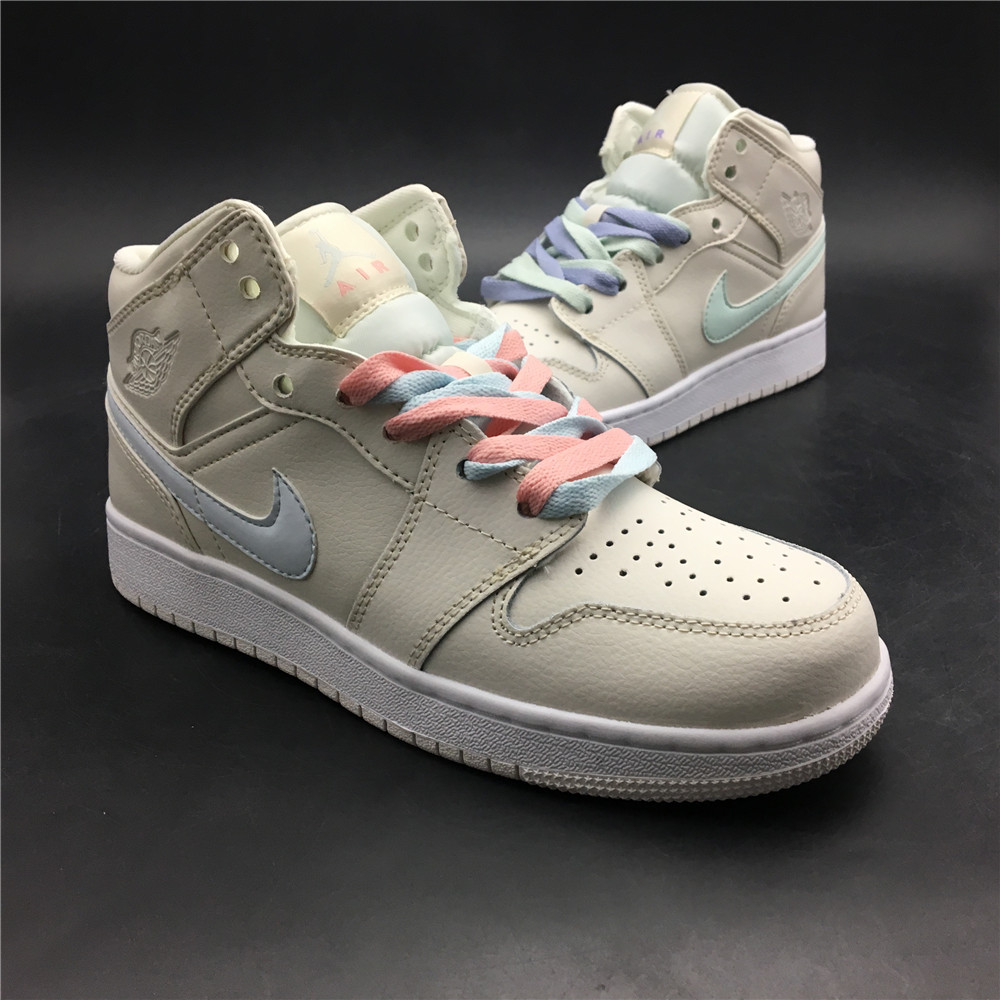 Air Jordan 1 Mid Multi-Color Swoosh Phantom 555112-035