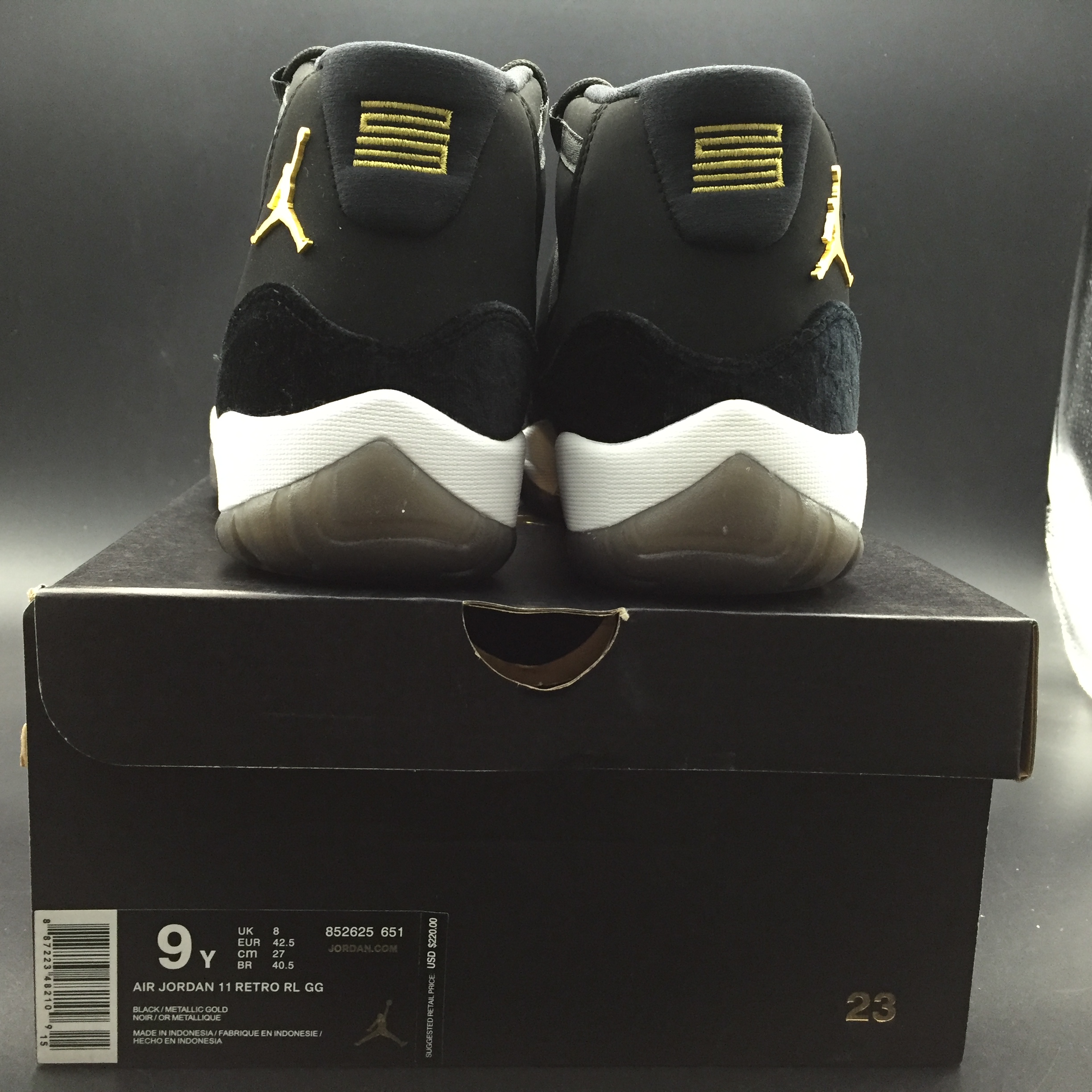 Air Jordan 11 Retro RL GG Black Metallic Gold 852625-651