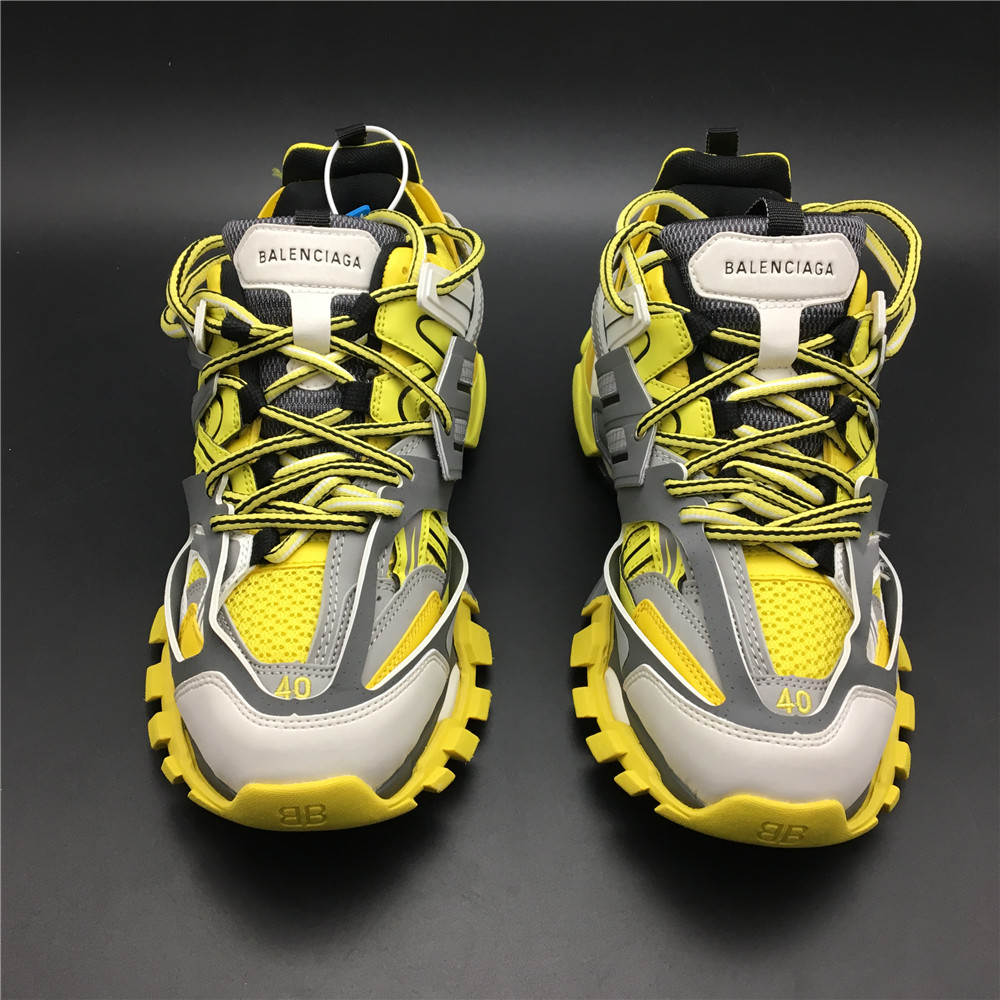 Blncig Track Trainers Yellow Black White 542436 W1GB2 7184