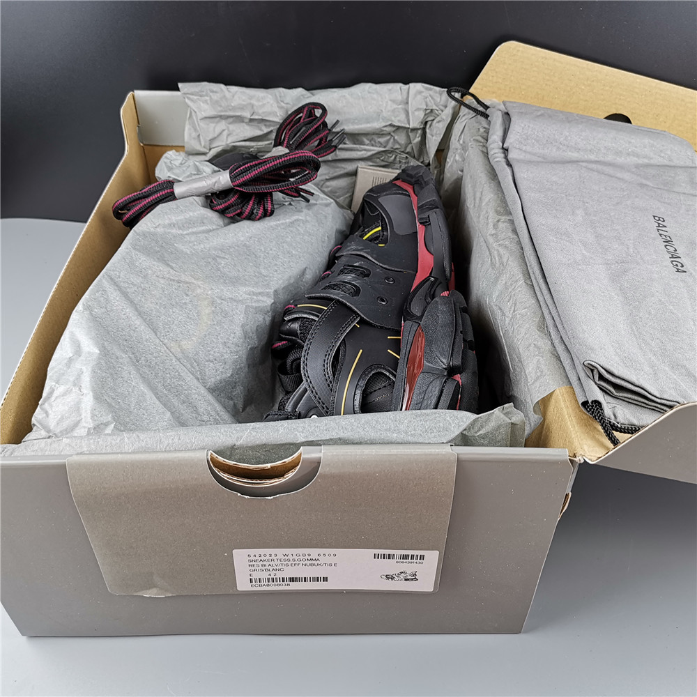 Blncig Track Trainers Black Bordeaux