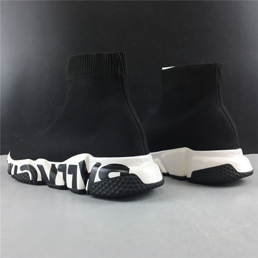Blncig Speed Graffiti Trainers Black White