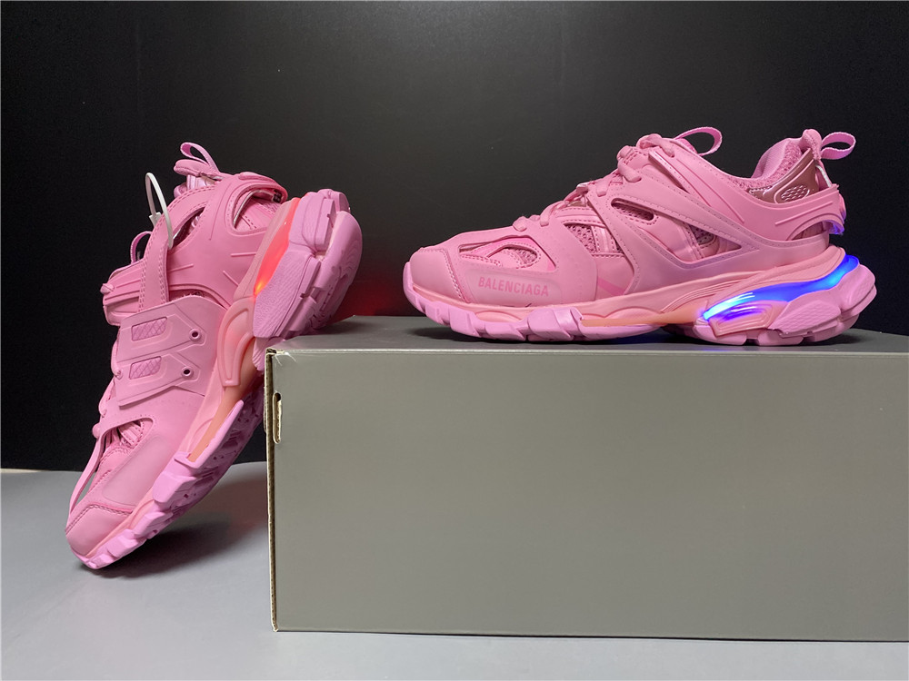 Blncig Track Trainers Pink Led