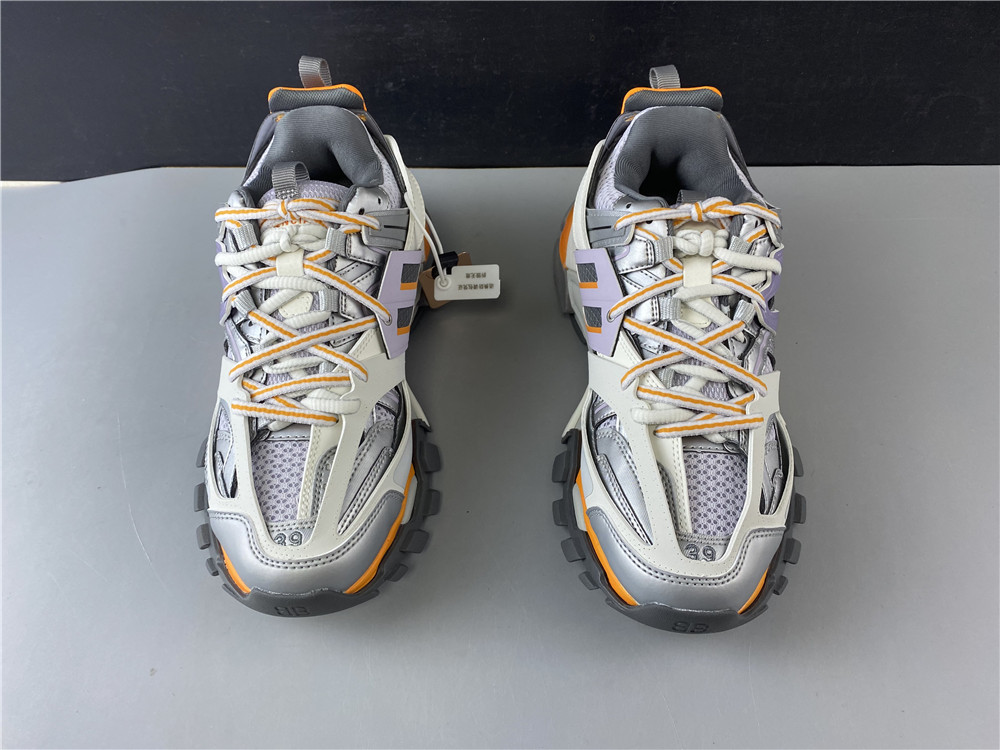 Blncig Track Trainers Grey Orange