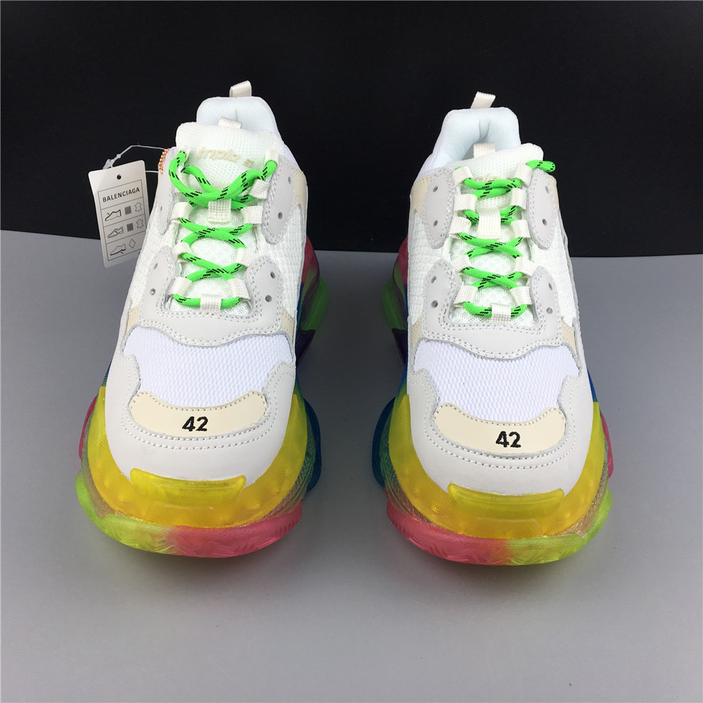 Blncig Triple S Clear Sole Rainbow