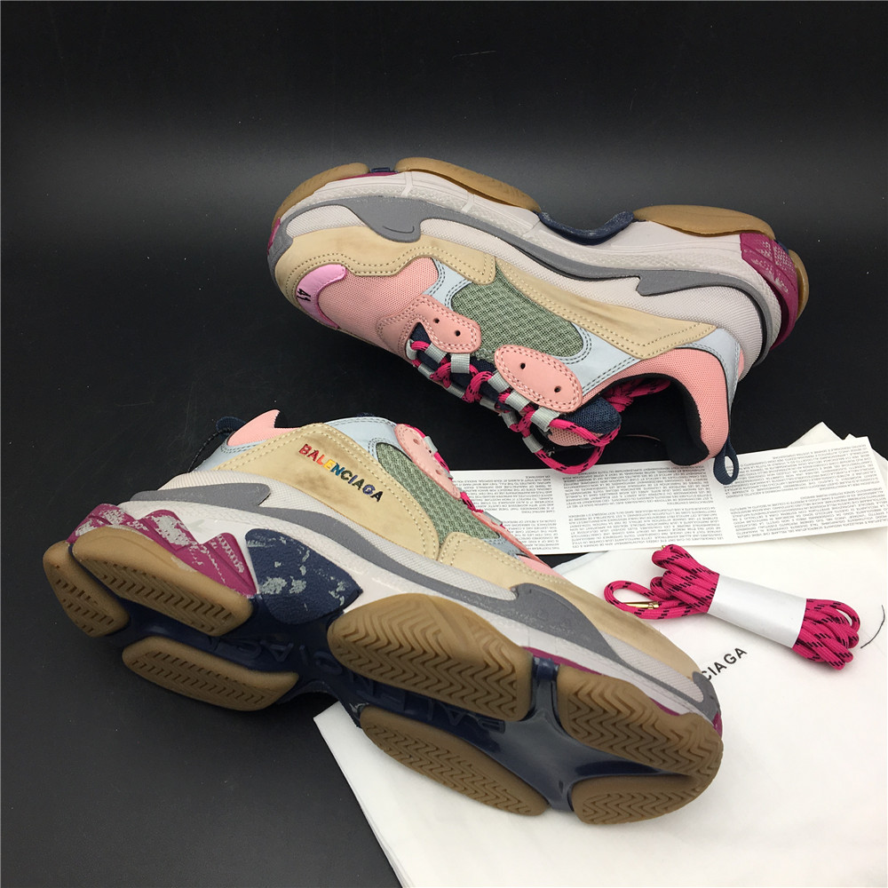 Blncig Triple S Pink/Wolf Grey-Red