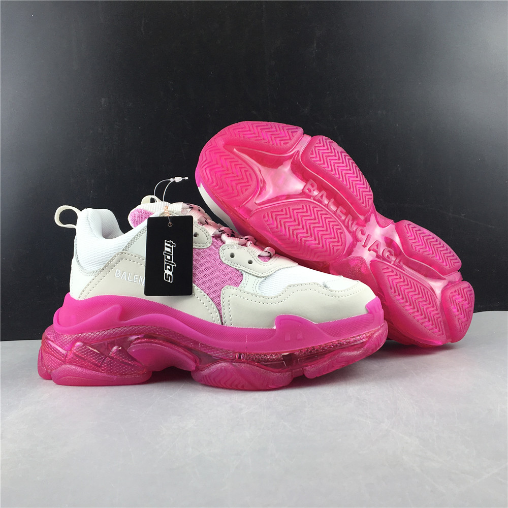 Blncig Triple S White/Pink