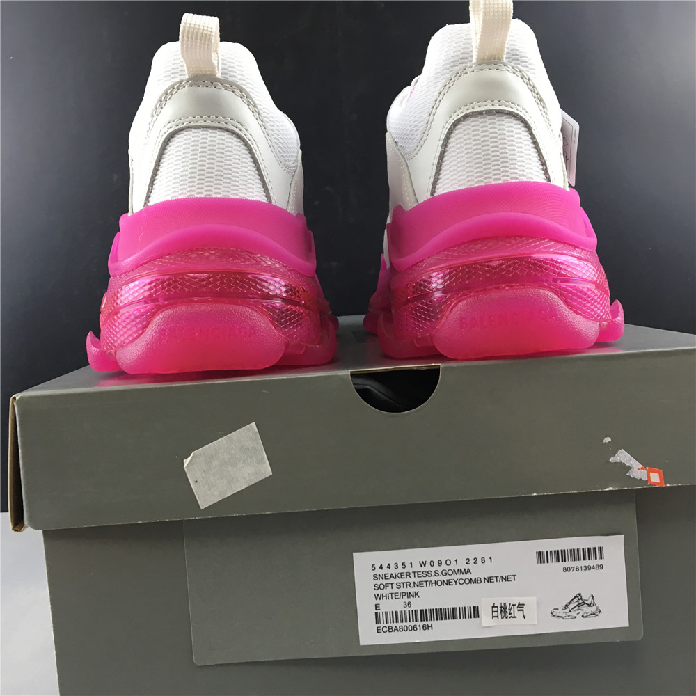 Blncig Triple S White/Pink