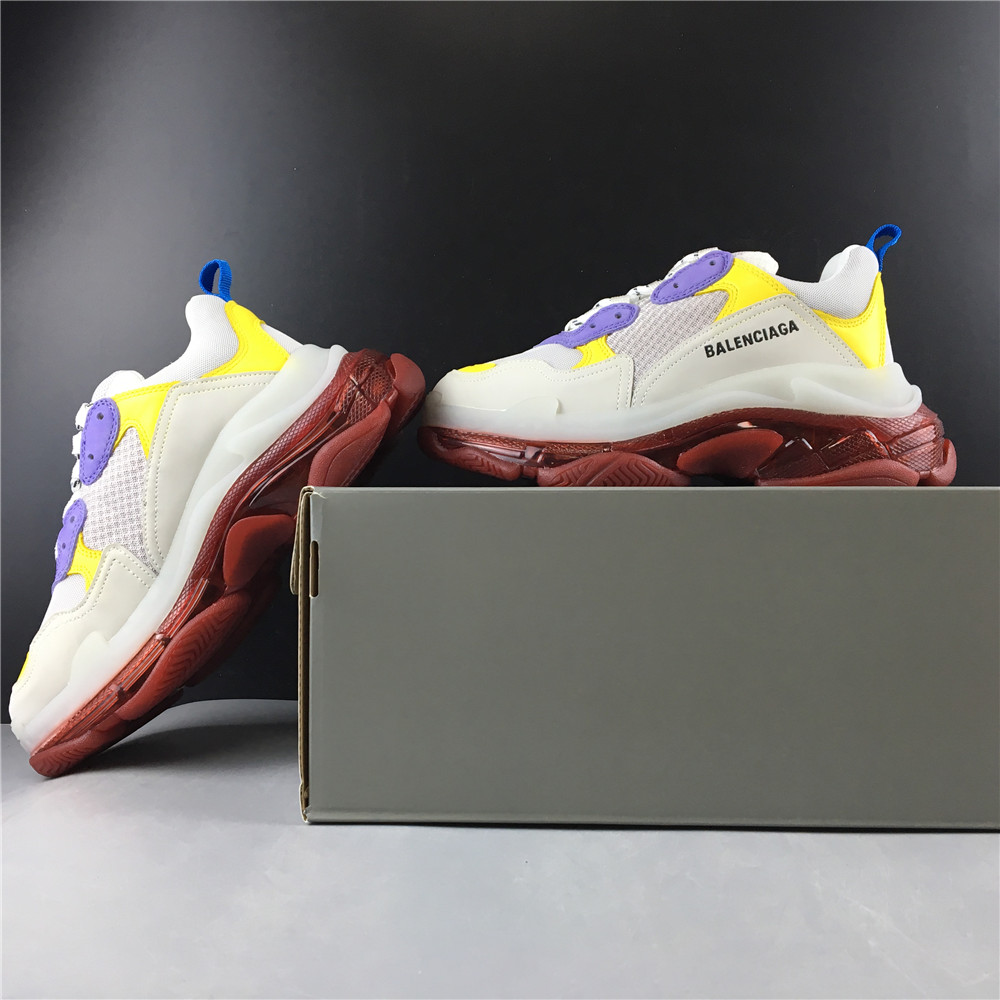 Blncig Triple S White/Brown/Yellow