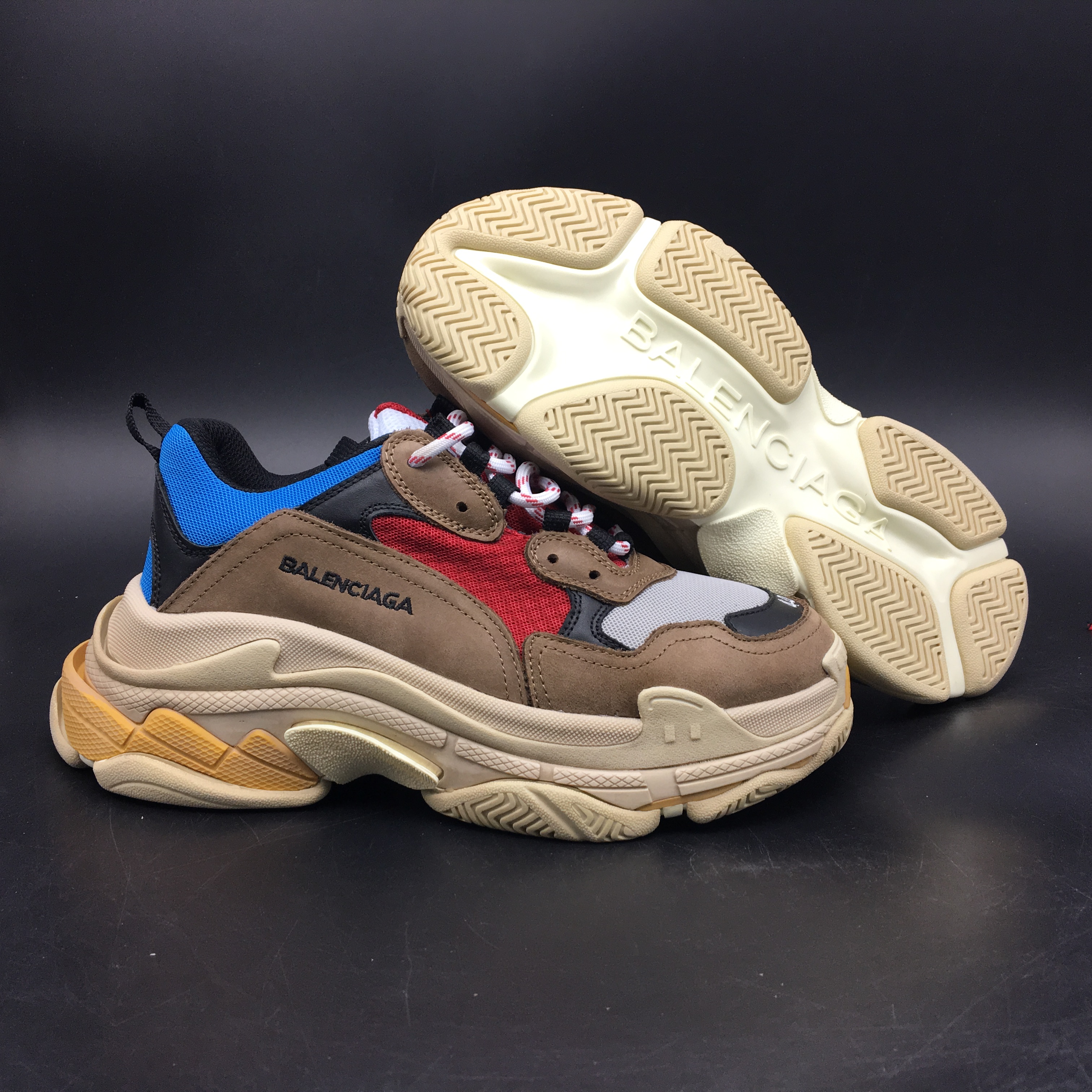Blncig Triple S Brown Blue Grey