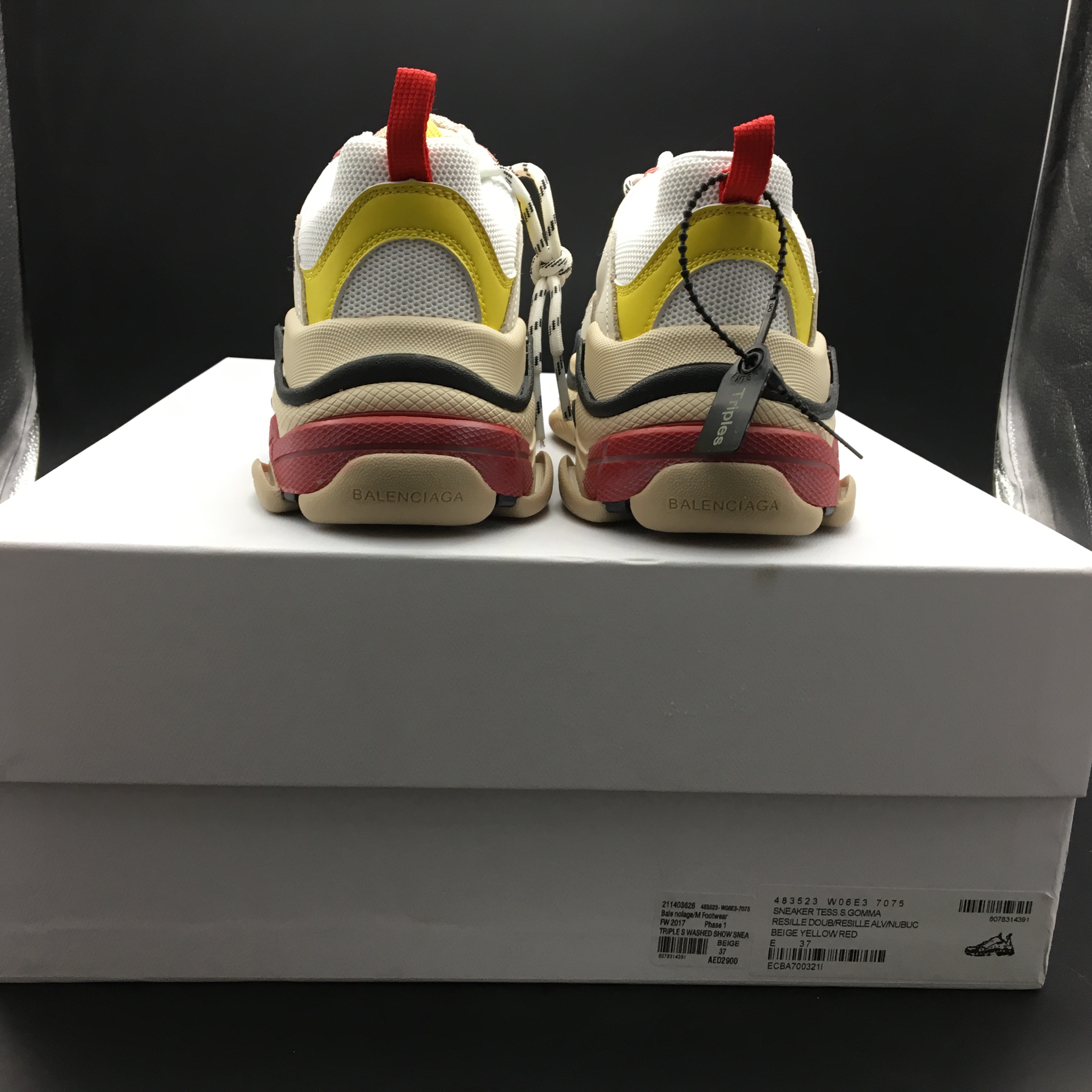 Blncig Triple S Cream Yellow Red 524038W09O59035