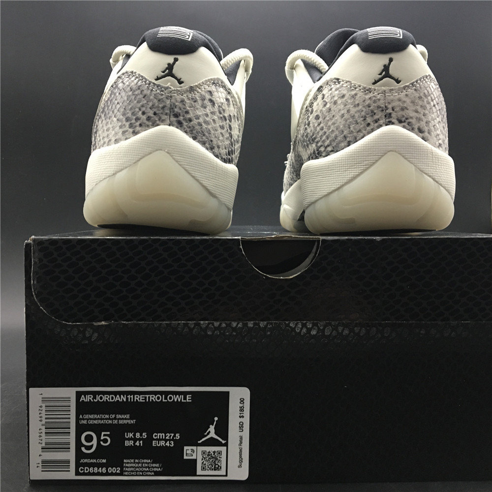 Air Jordan 11 Low white snake pattern CD6846-002