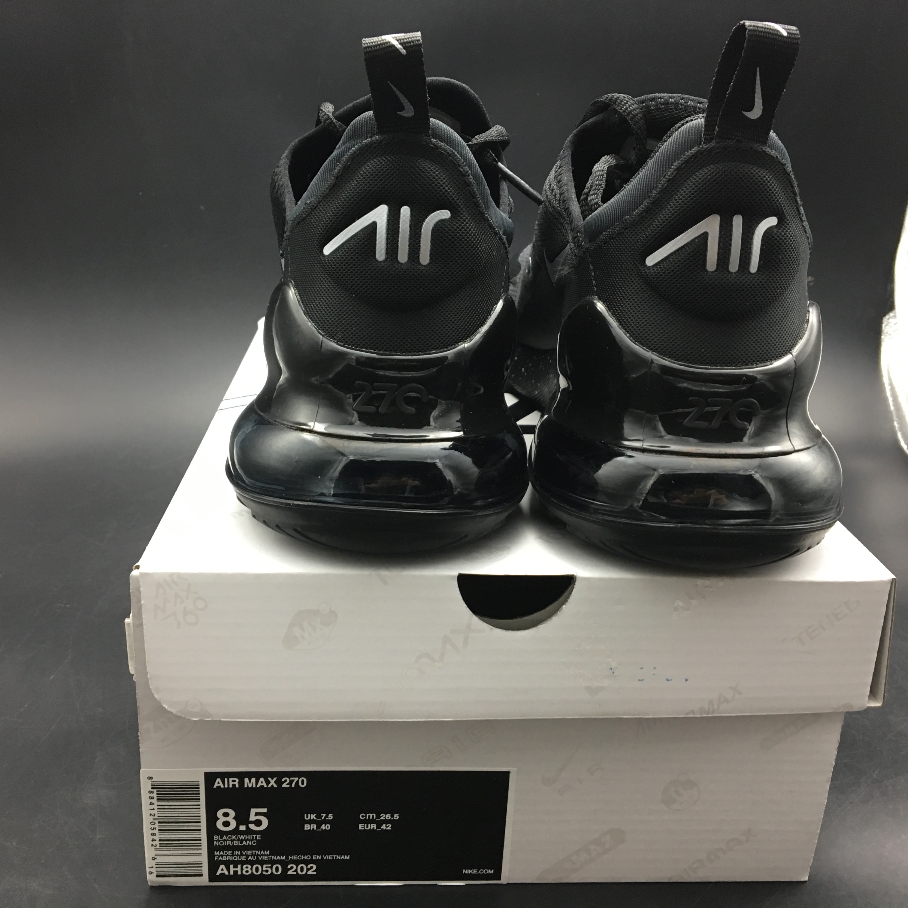 Nike Air Max 270 Flyknit Black/White AH8050-202