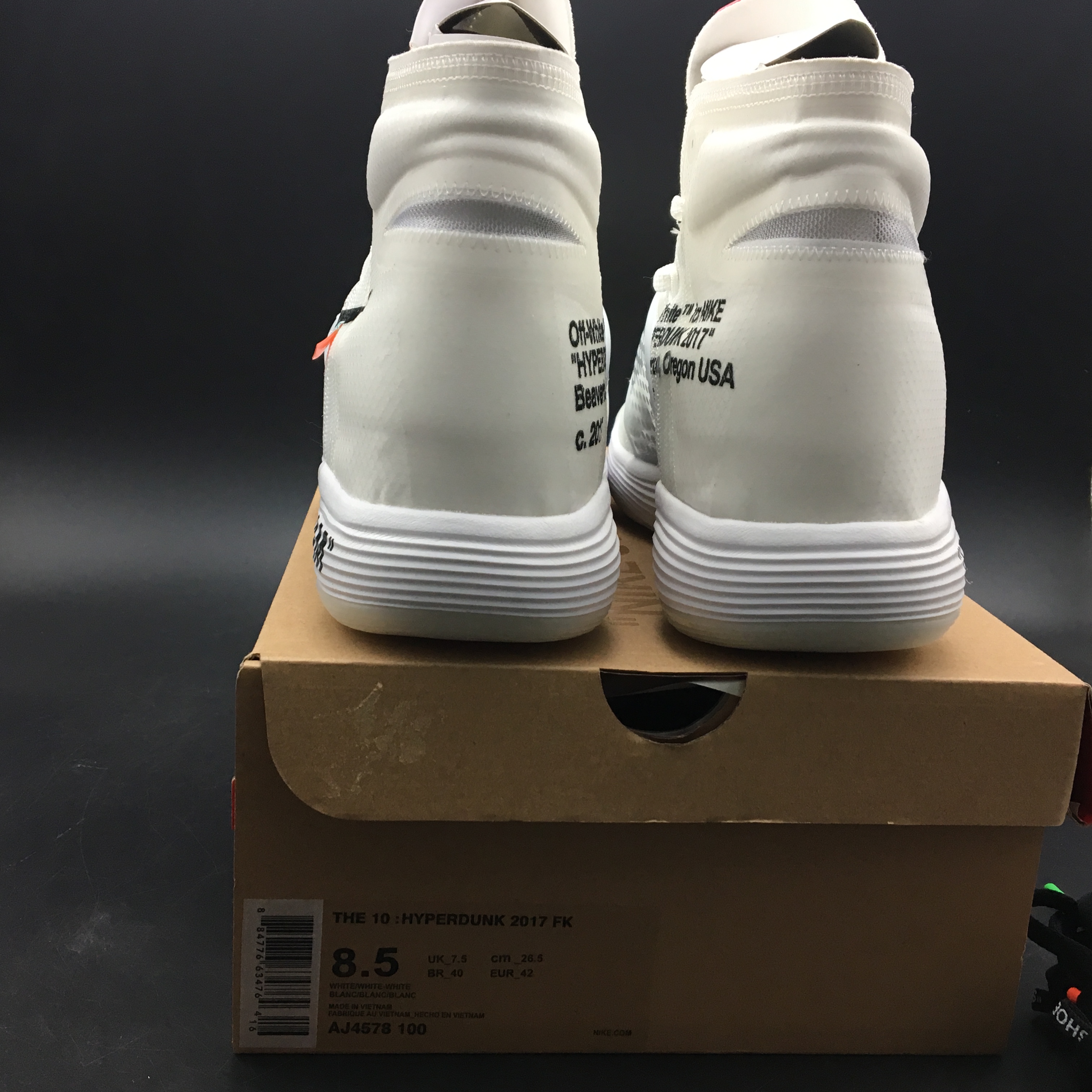 OFF WHITE x Nike Hyperdunk Flyknit 2017 AA3831-100