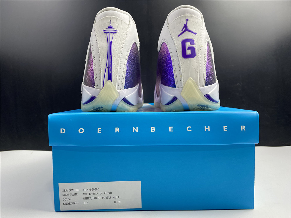 Air Jordan 14 Retro White Purple Multi AJ14-950696