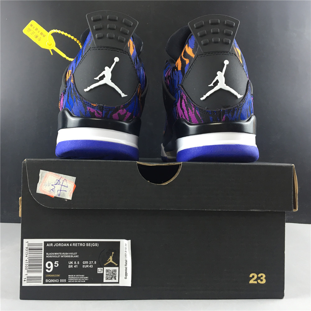 Air Jordan 4 Retro Black Rush Violet BQ9043-005