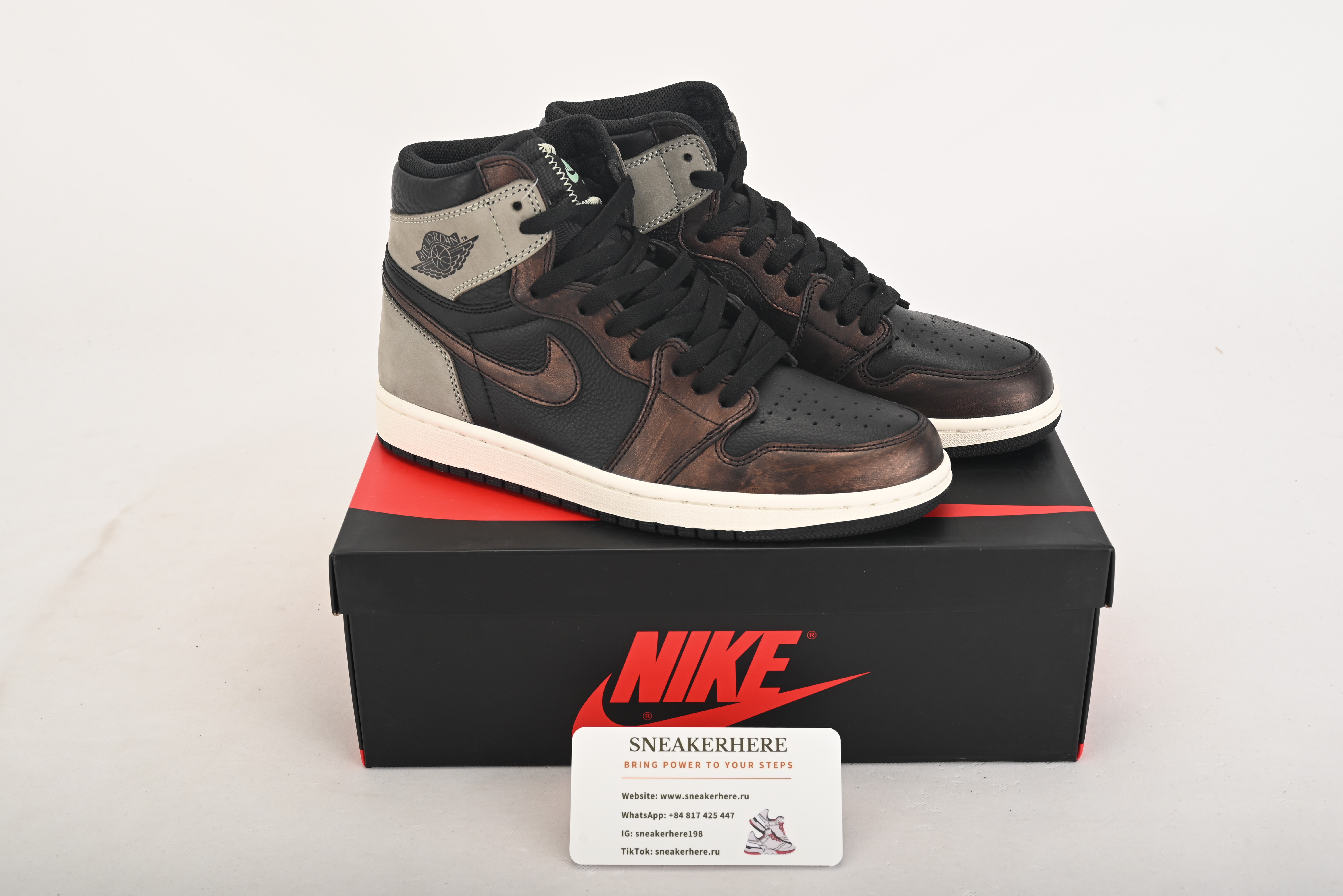 Air Jordan 1 Retro High Light Army Rust Shadow Patina 555088-033