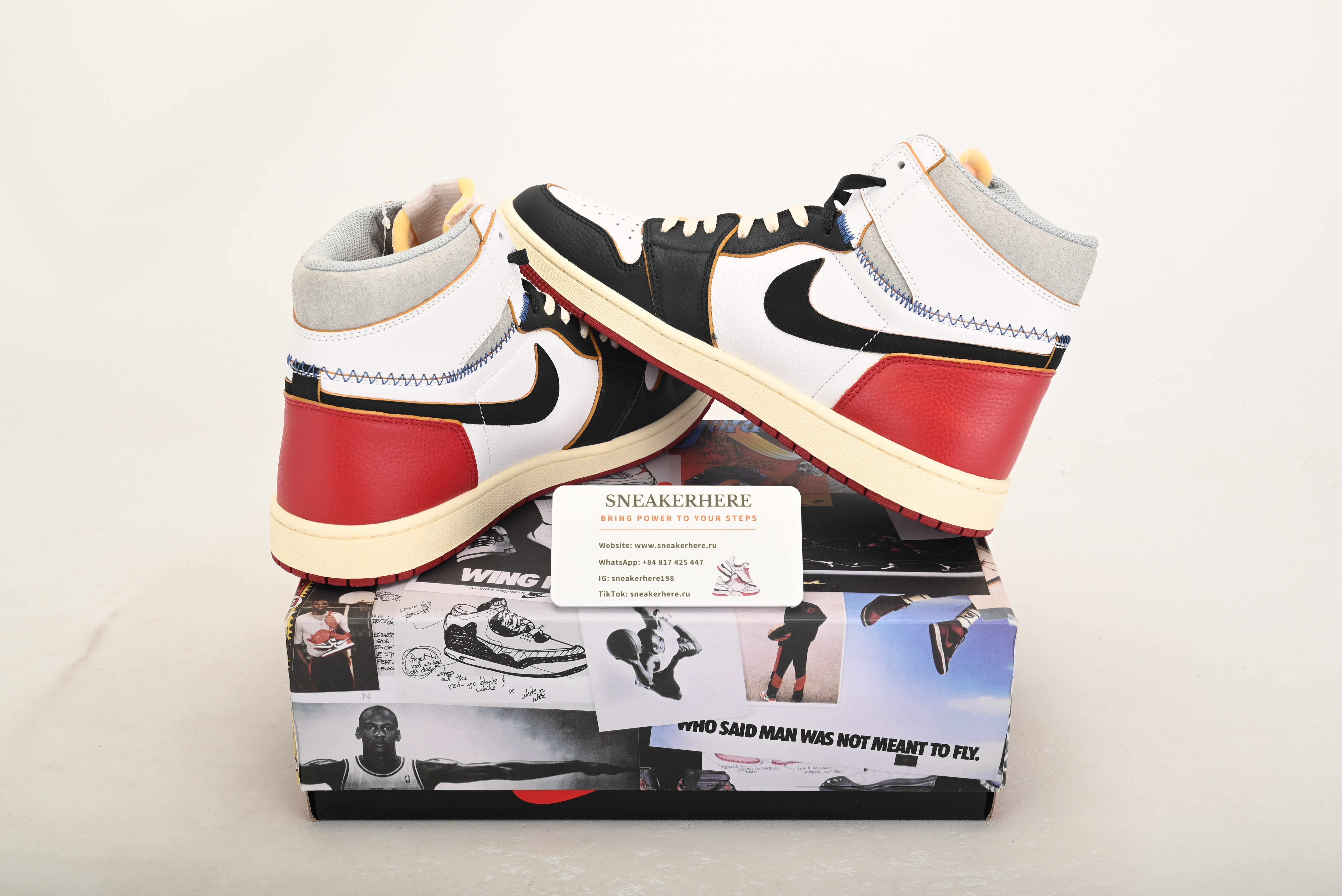 Air Jordan 1 Retro High Union Los Angeles Black Toe BV1300-106