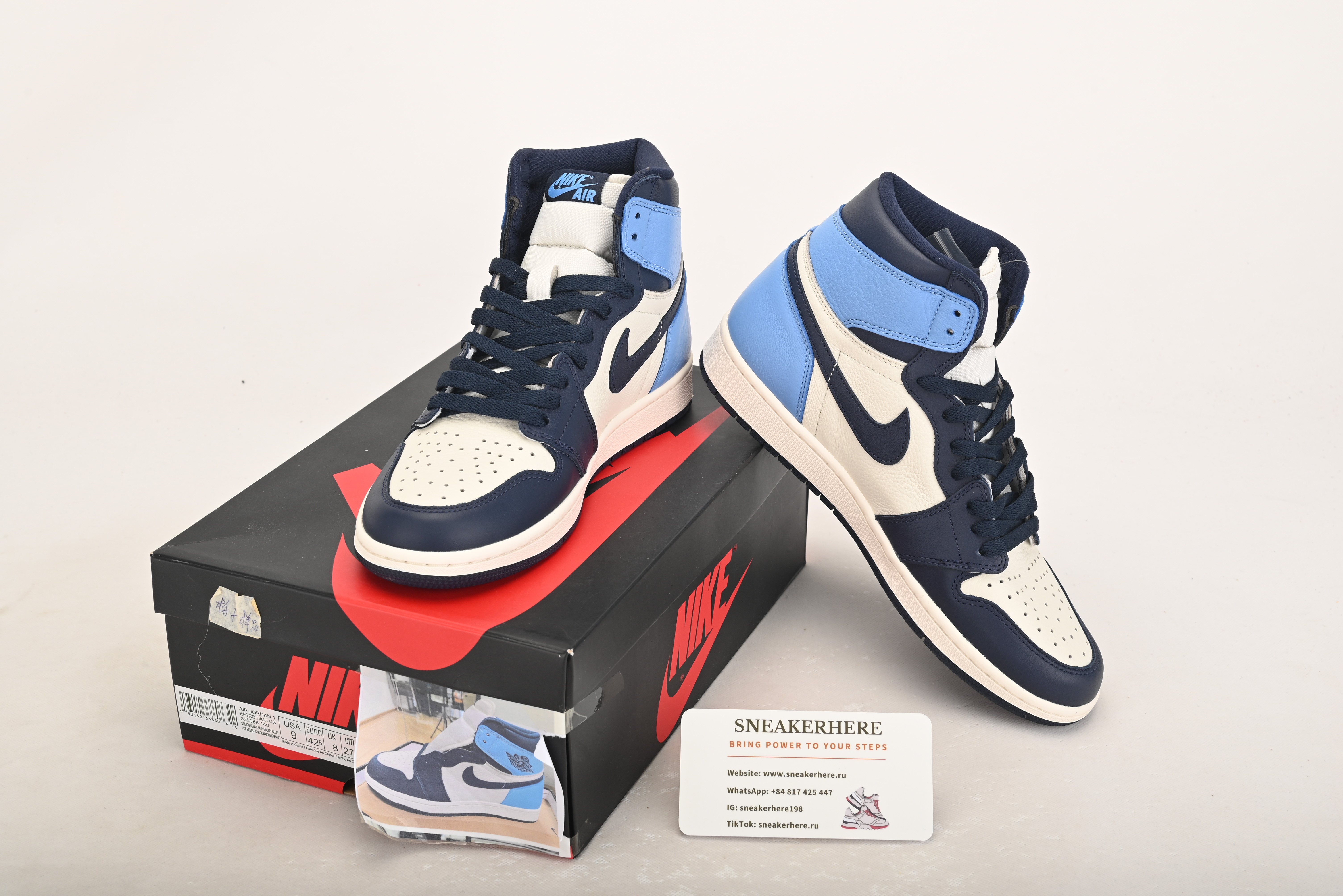 Air Jordan 1 Retro High Obsidian UNC 555088-140