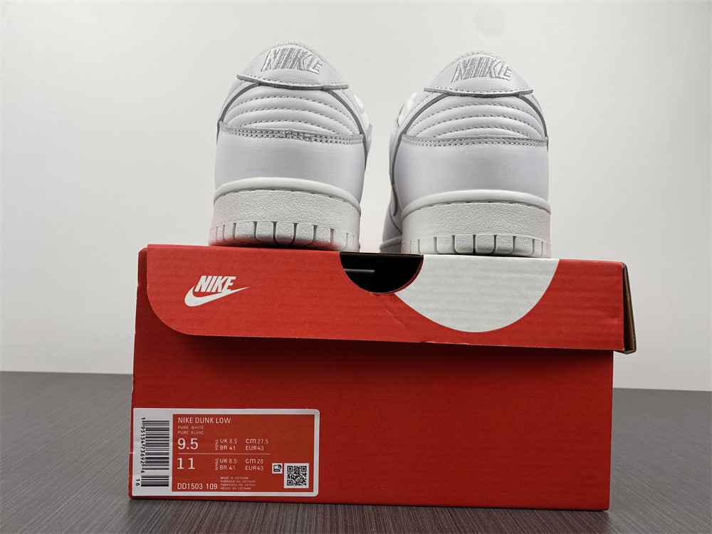 Nike Dunk Low Triple White (2021) (W) DD1503-109
