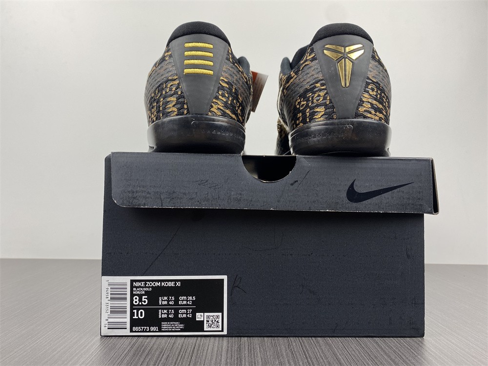 Nike Kobe XI 11 Mamba Day ID Black Gold 865773-991