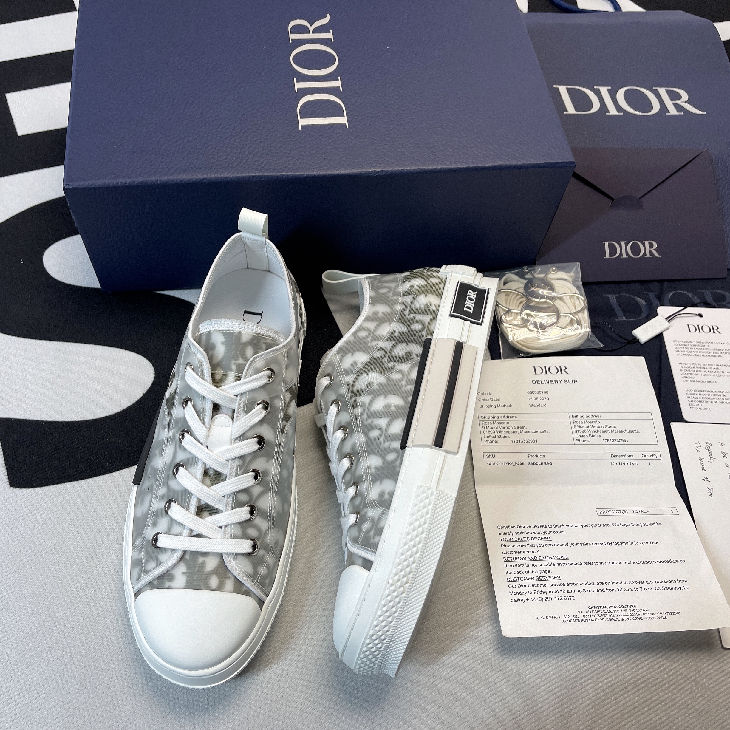 Dioorr B23 Low Top Logo Oblique 3SN249YJP_H069