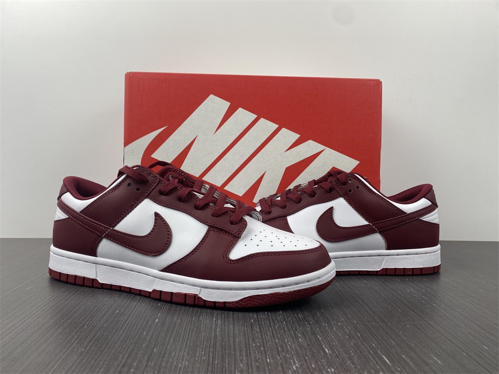 New Nike Dunk Low “Bordeaux” White/Bordeaux DD1503-108