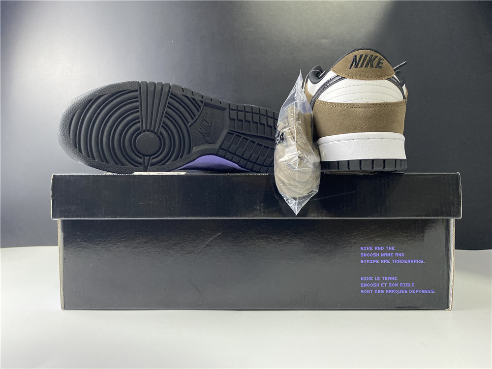 Nike SB Dunk Low White Black Trail End Brown  304292-102