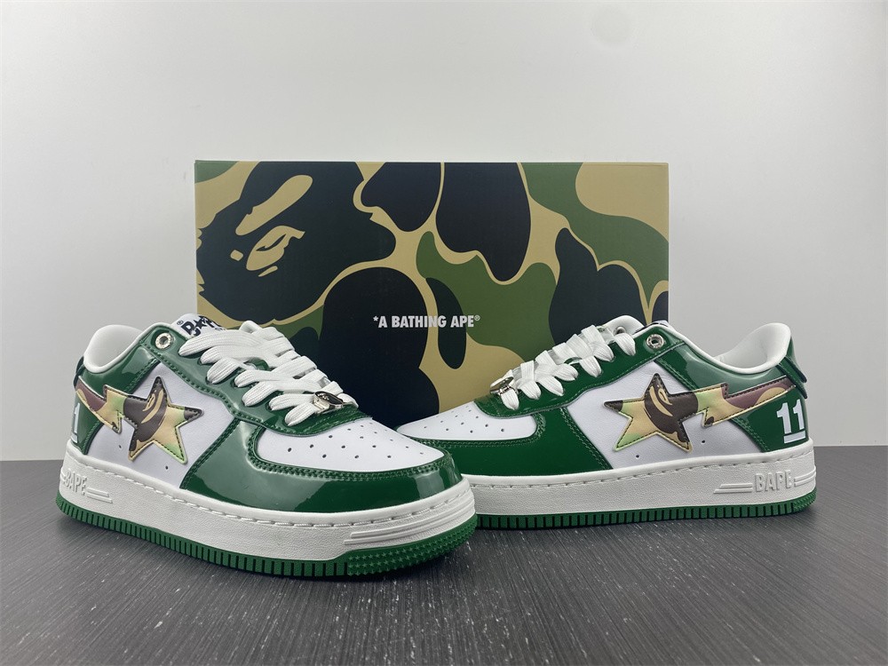 A Bathing Ape Bape Sta Low green