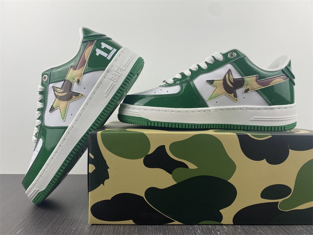 A Bathing Ape Bape Sta Low green