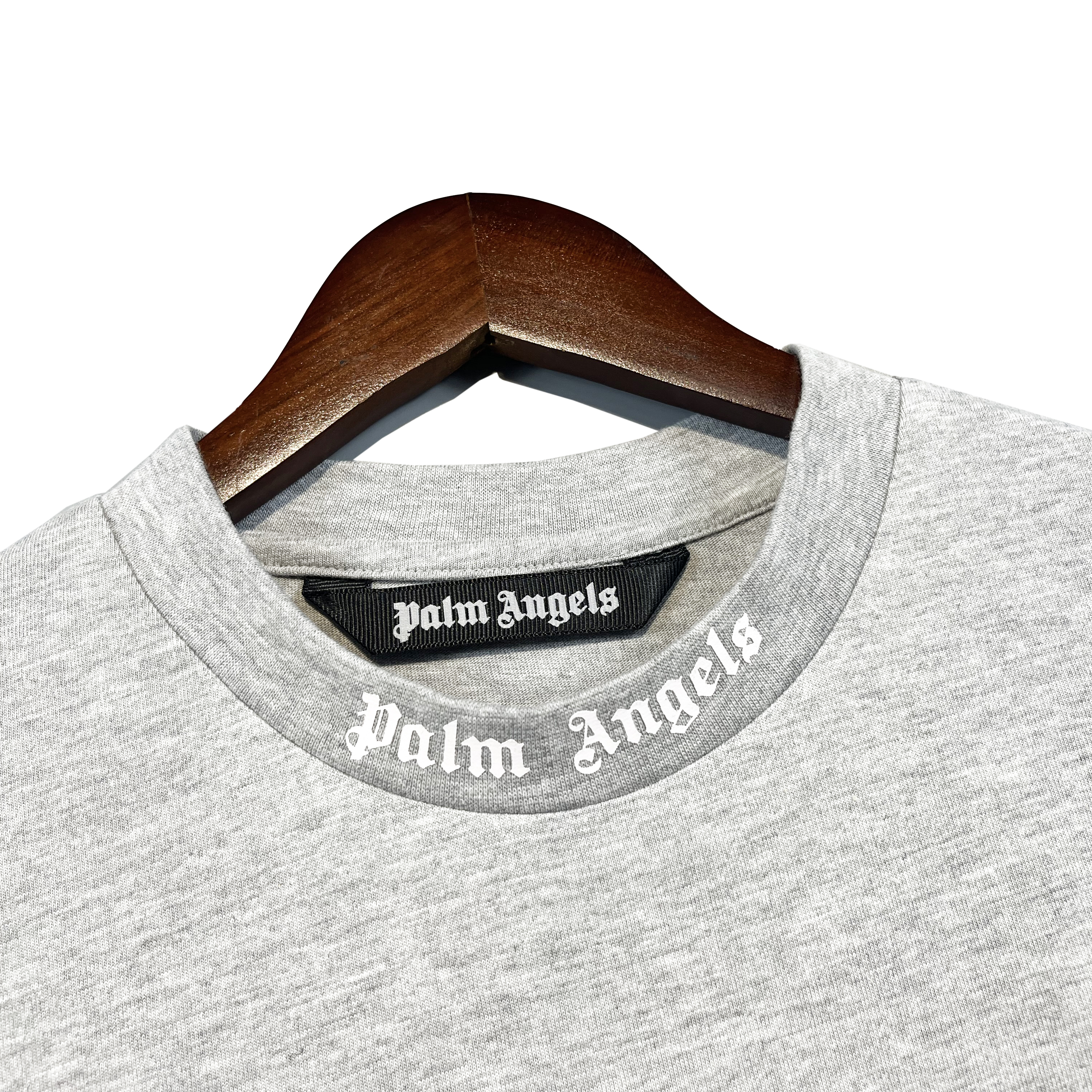 Palm angels shirt grey green pink