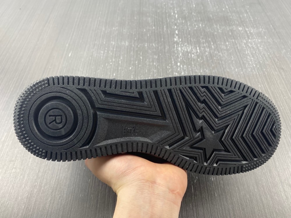 A Bathing Ape Bape Sta Patent Leather Black White 1I70191002