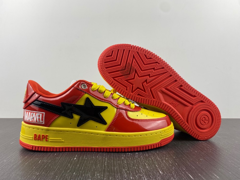 A Bathing Ape Bape Sta MARVEL Yellow Red