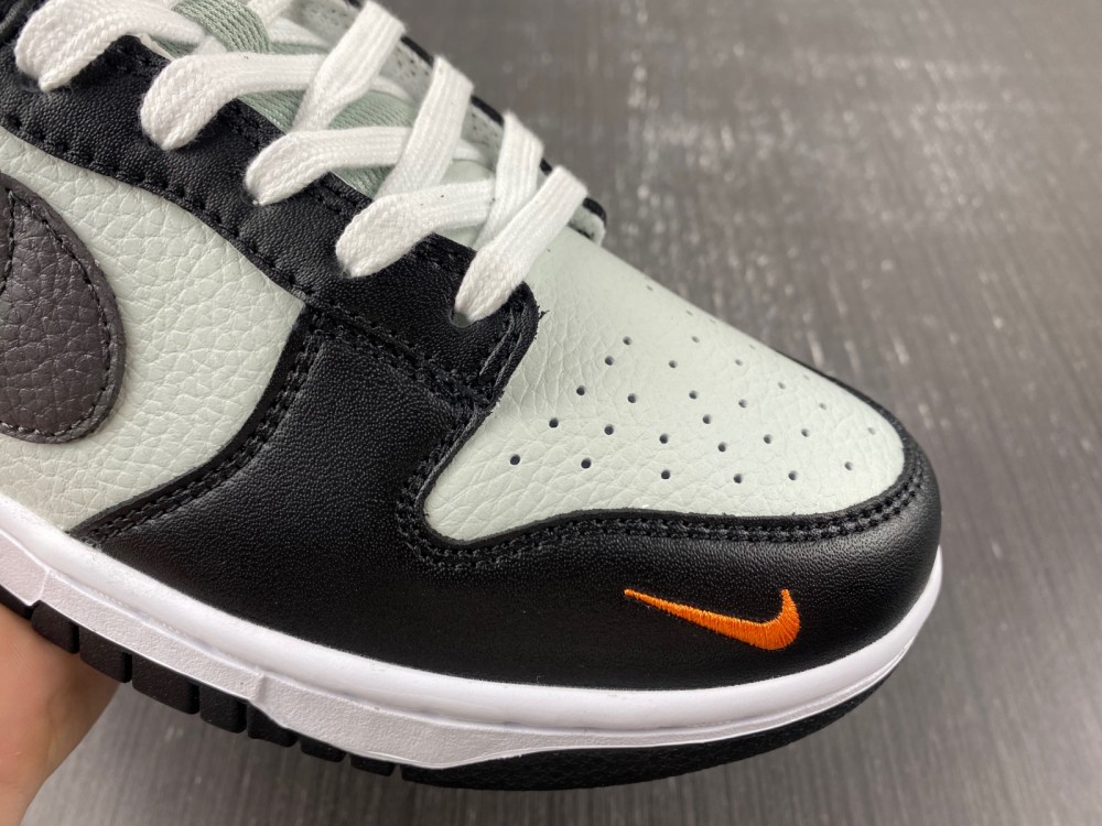 Nike Dunk Low Grey Black Orange Mini Swoosh FN7808-001