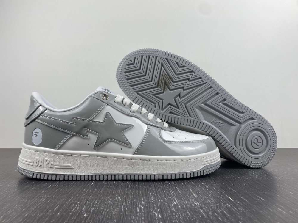 A Bathing Ape Bape Sta white grey