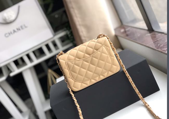 Channe1 Mini Flap Bag Nude 17cm