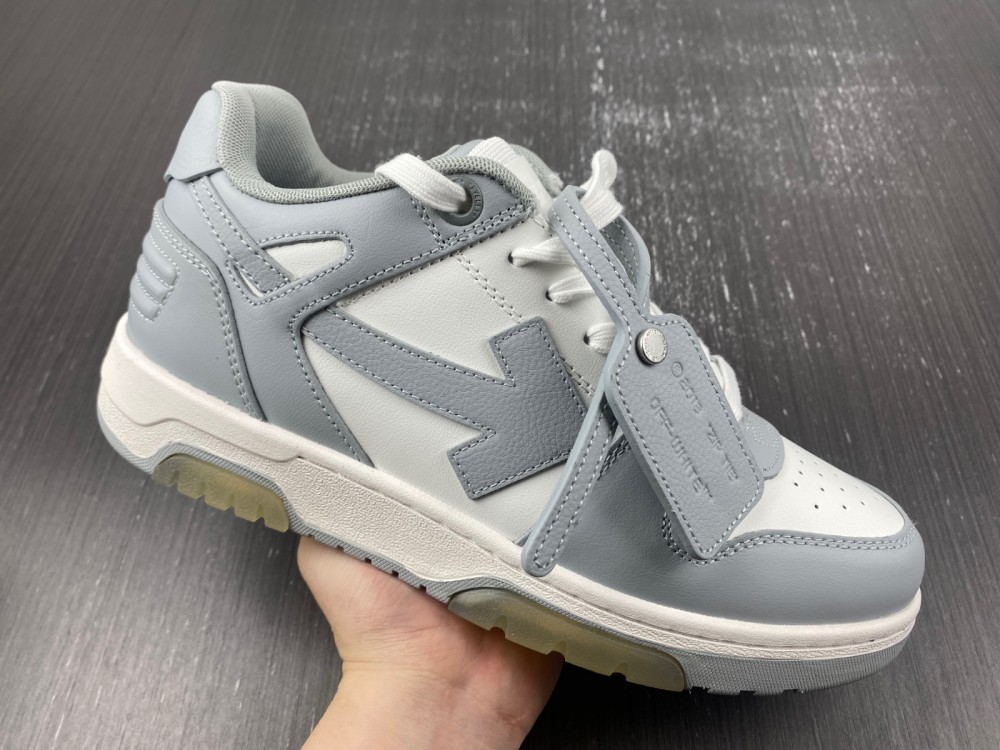OFF-WHITE Out Of Office OOO Low Tops Grey White