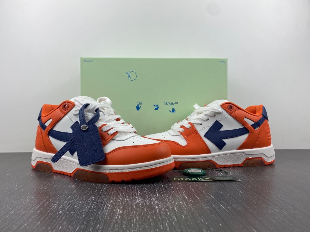 OFF-WHITE Out Of Office OOO Low Tops White Orange Blue