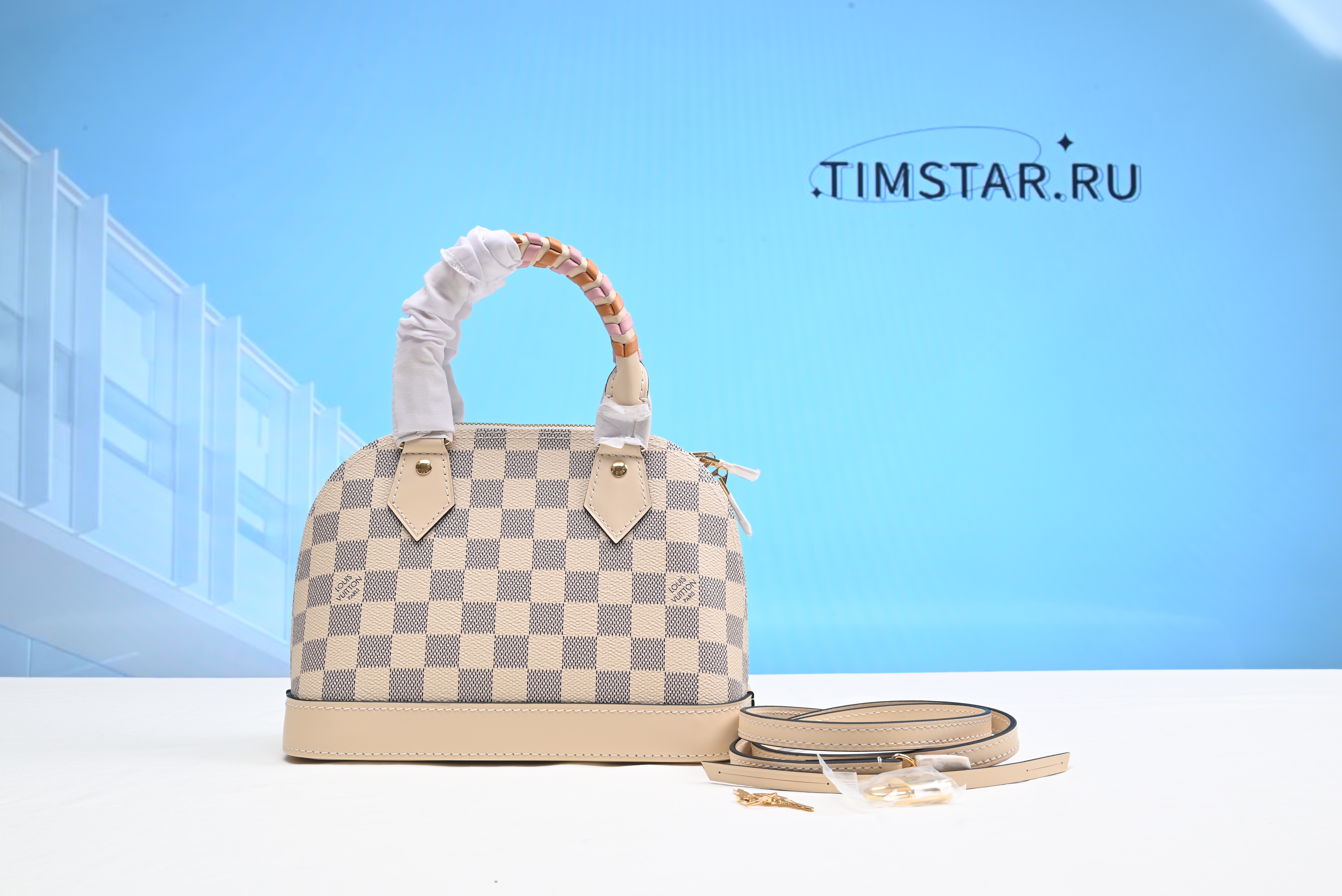 LsVttn Damier Azur Braided Alma BB N45294