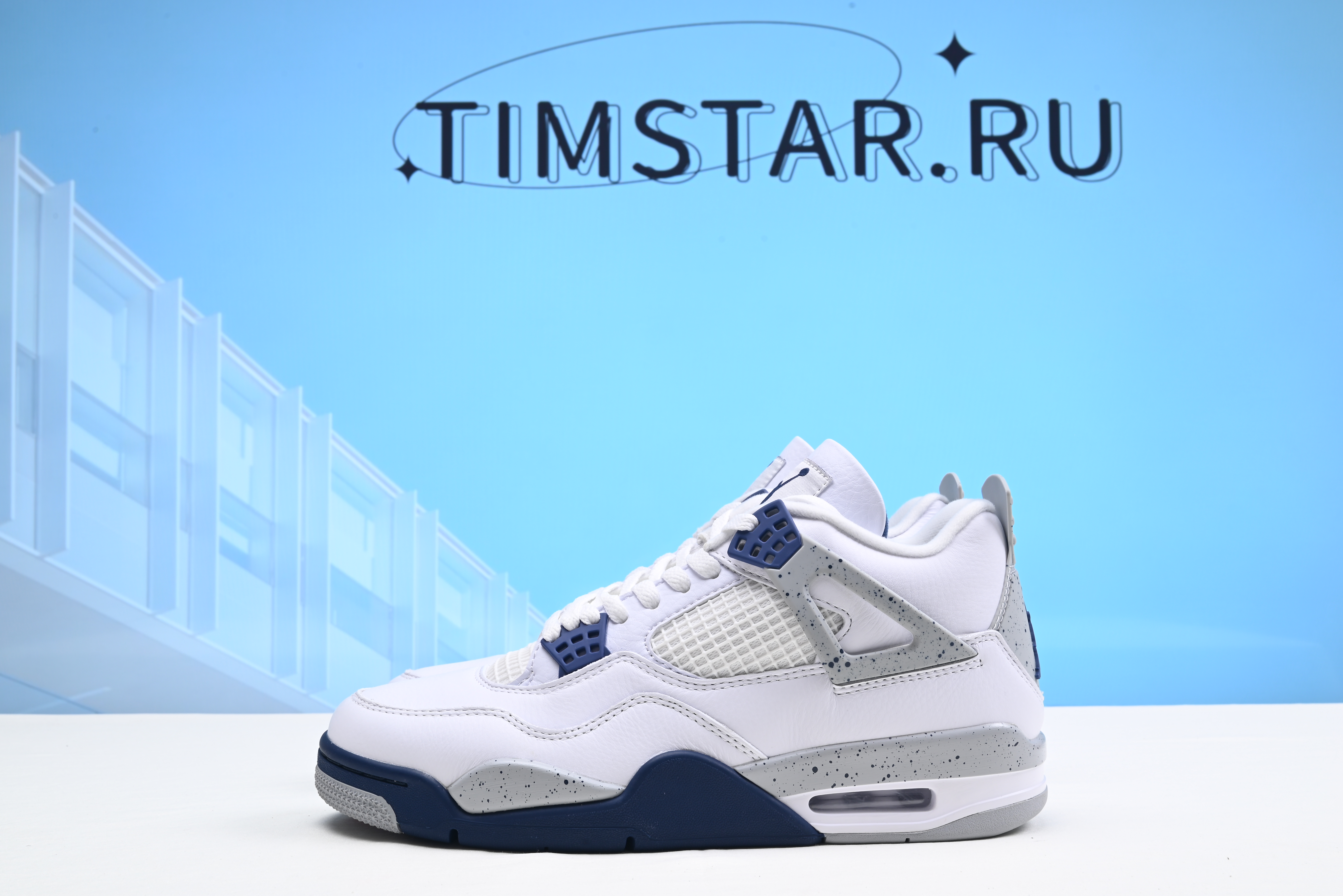 Jordan 4 Retro White Midnight Navy  DH6927-140