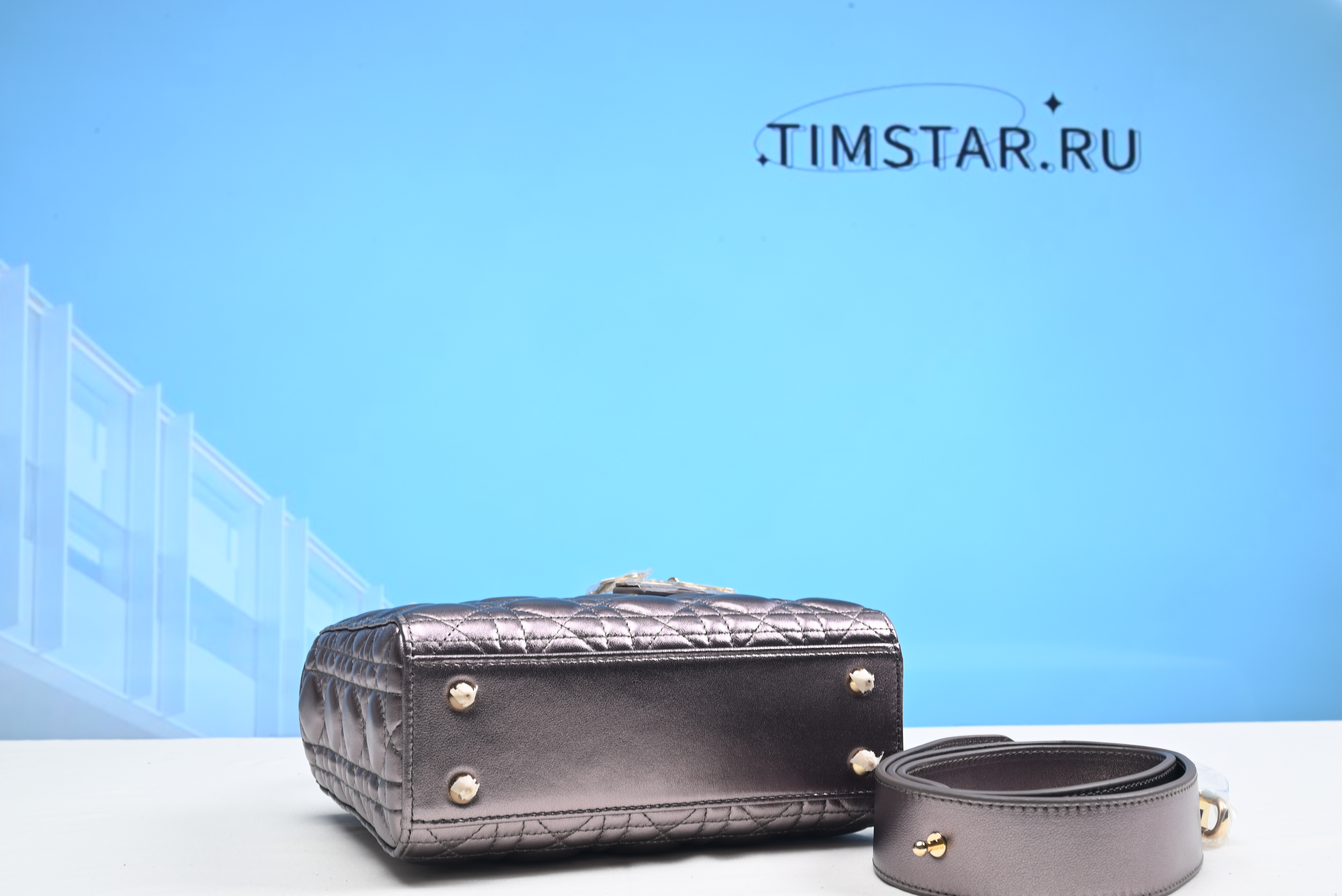 Dior Lady Handbag in Silver 20CM