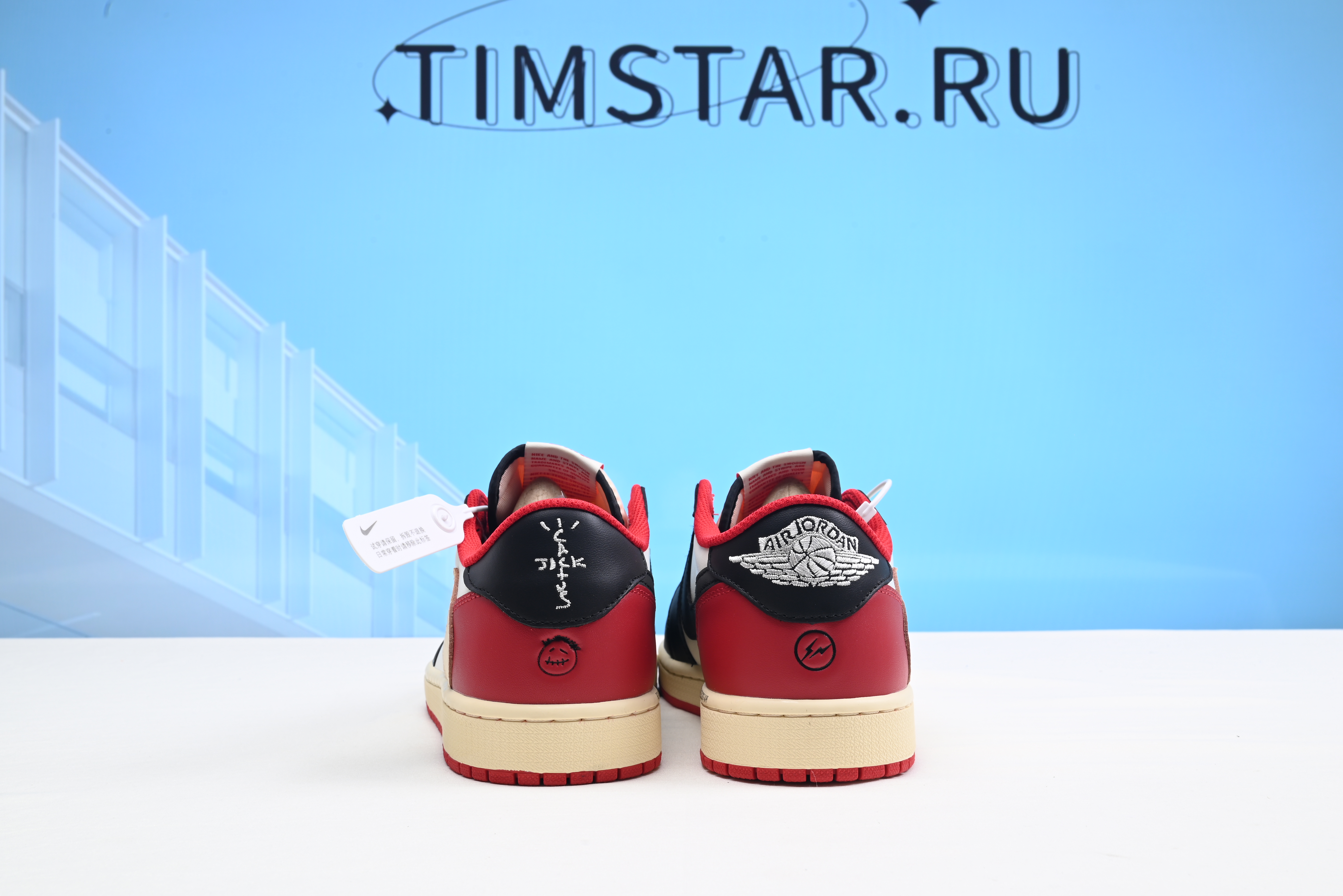 AIR JORDAN 1 X  TRAVIS SCOTT LOW BLACK RED DM7866-166