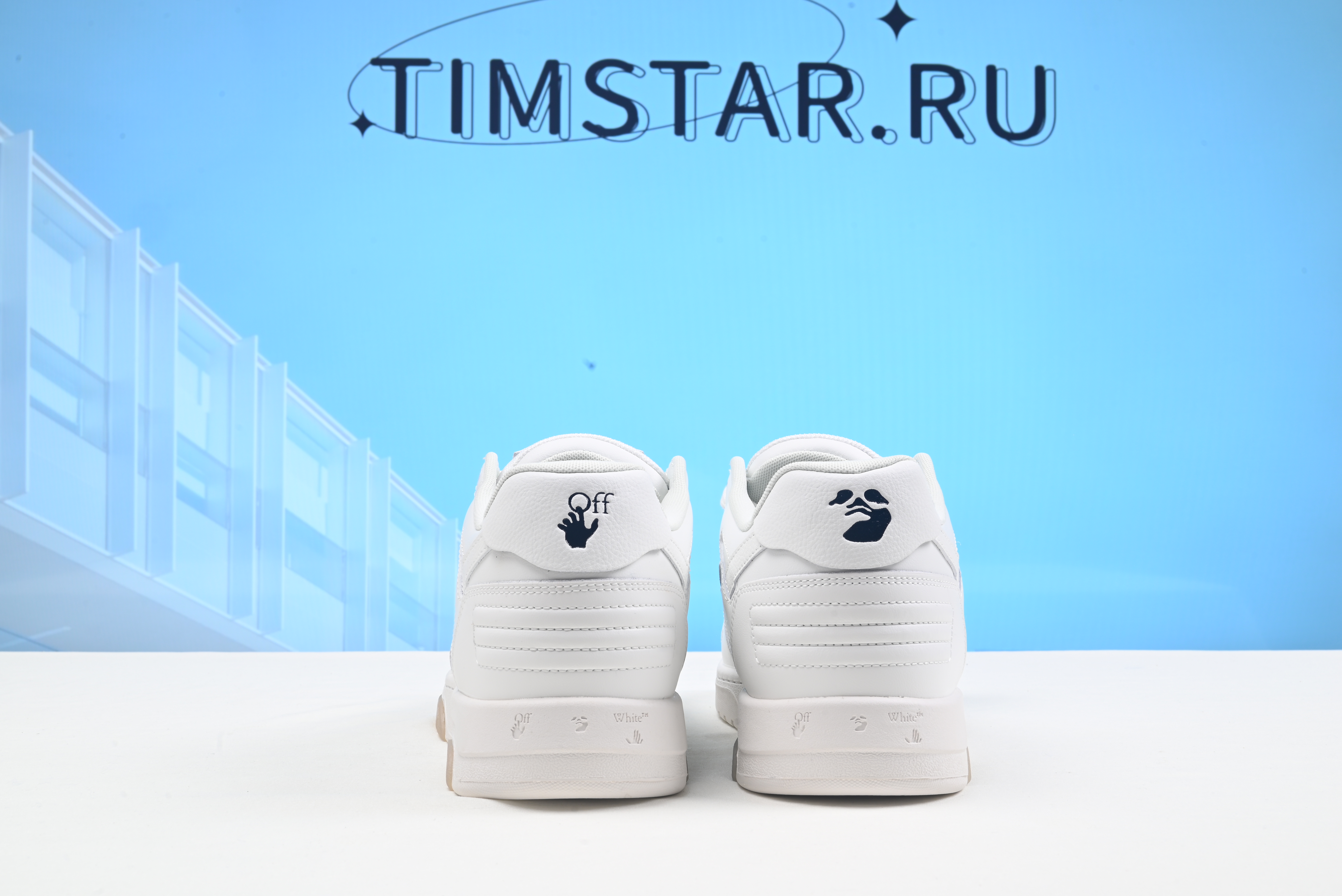 OFF-WHITE Out Of Office OOO Low Tops Triple White