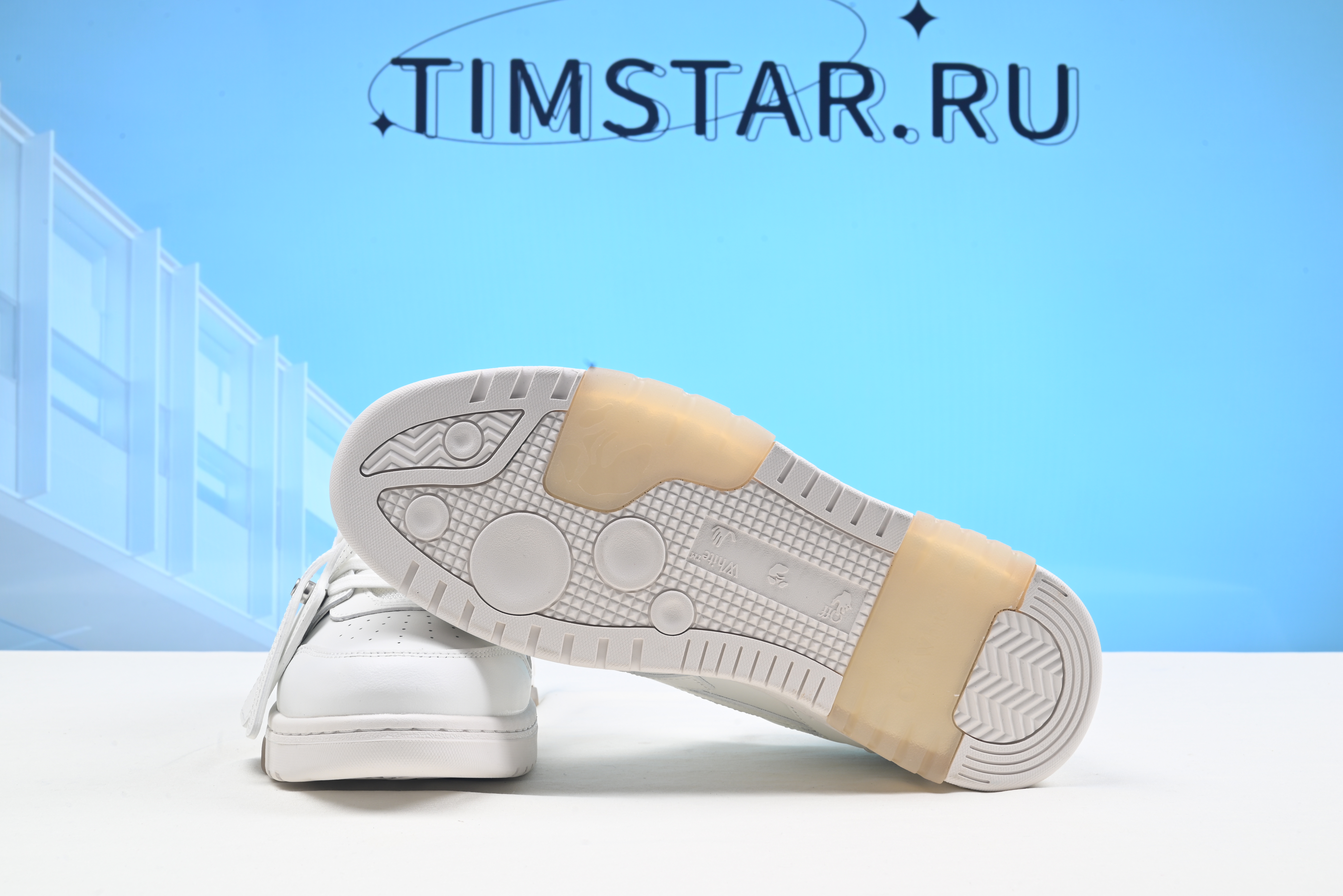 OFF-WHITE Out Of Office OOO Low Tops Triple White