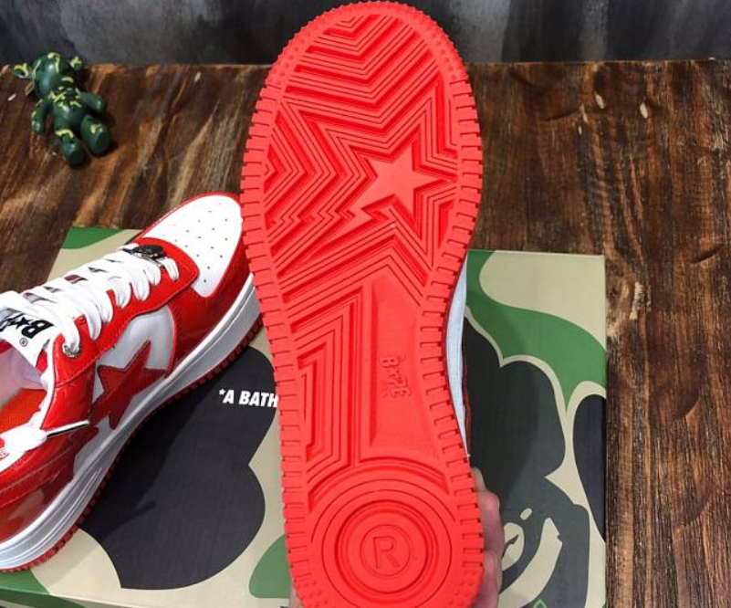 A Bathing Ape Bape Sta Low red