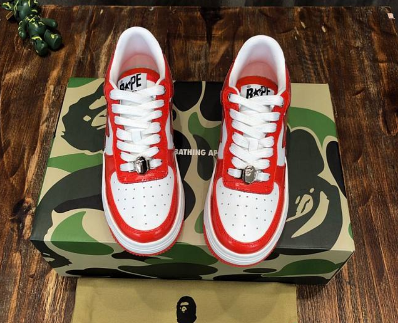 A Bathing Ape Bape Sta Low red