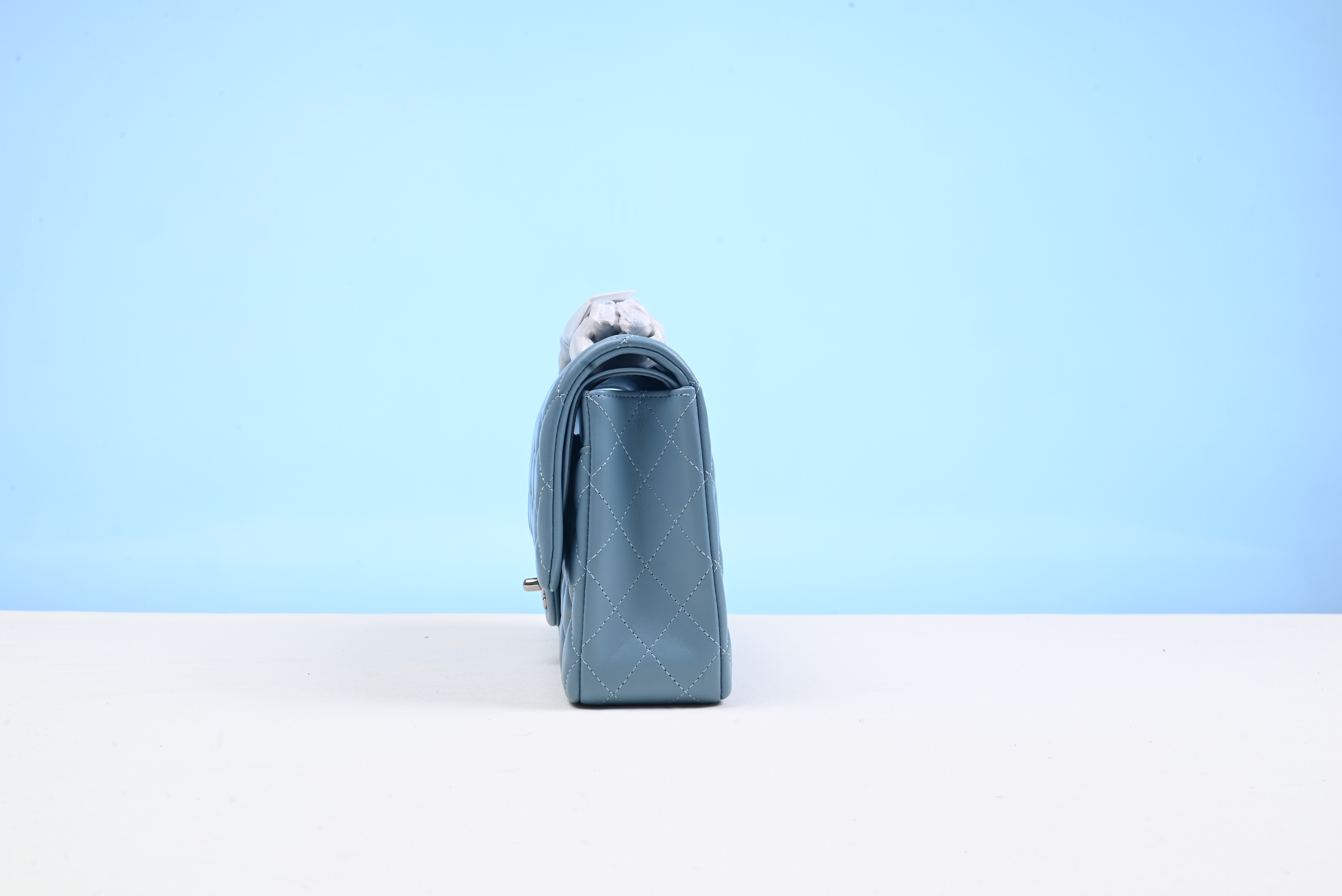 Channe1 Bag Blue gray 25cm