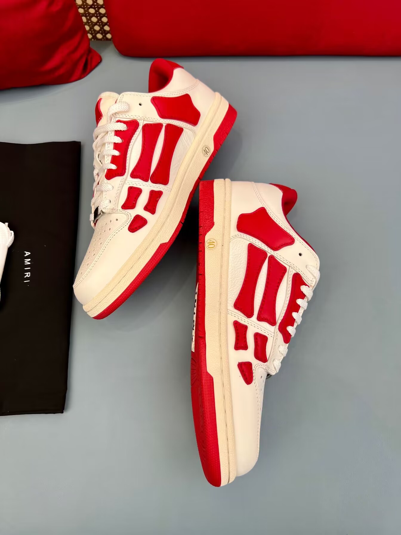 amirii Skel Top Low White Red